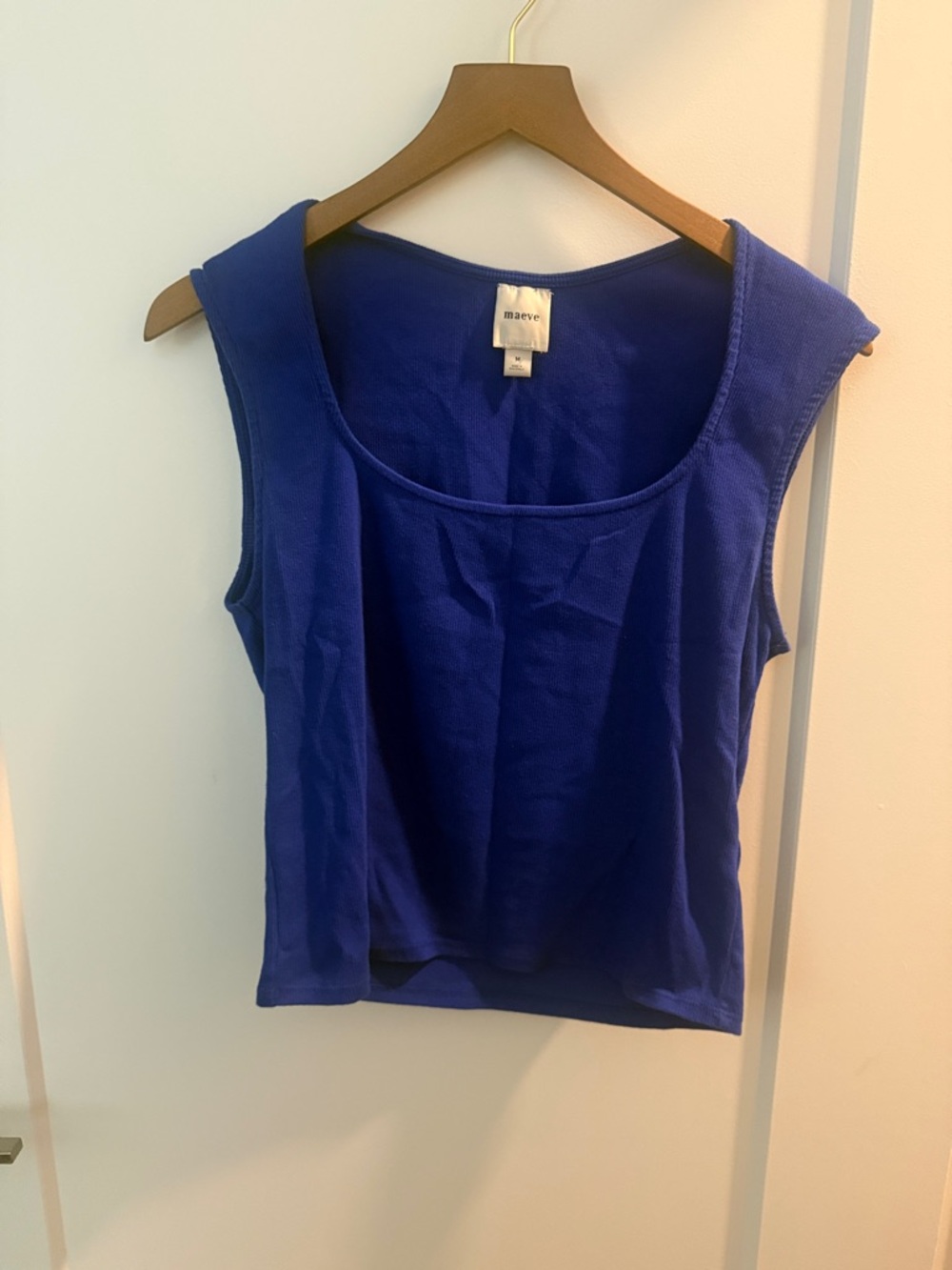 Maeve Cobalt Scoop Neck Tank